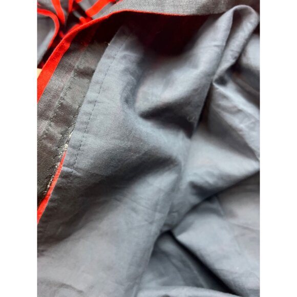 J. Crew Linen Preppy Size 6 Navy & Red Striped Lined Dress With Spaghetti Straps - Picture 8 of 9